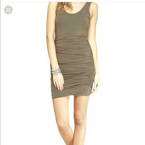 Green Express Rouched Bodycon Dress NWOT